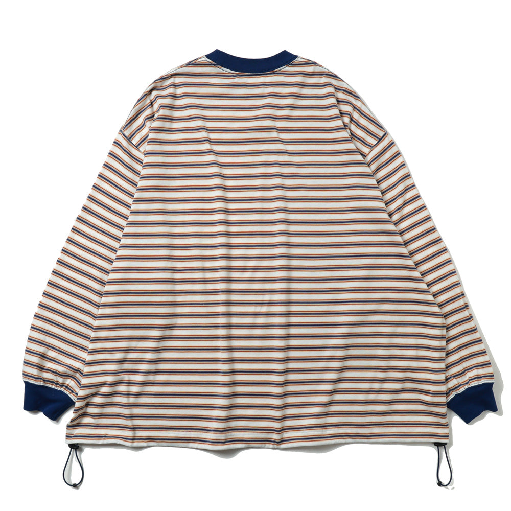 is-ness Balloon Border Long-sleeve T-Shirt (1004AWCS93-D) | is