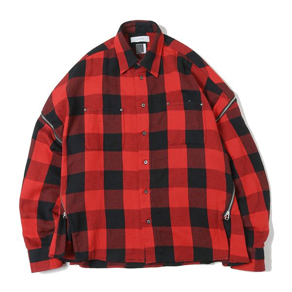 ZIPPER CHECK SHIRT