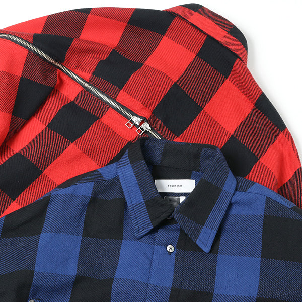 ZIPPER CHECK SHIRT