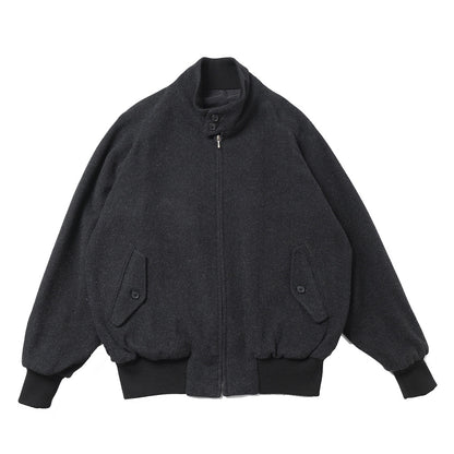 Silk Cashmere Tweed Harrington Jacket