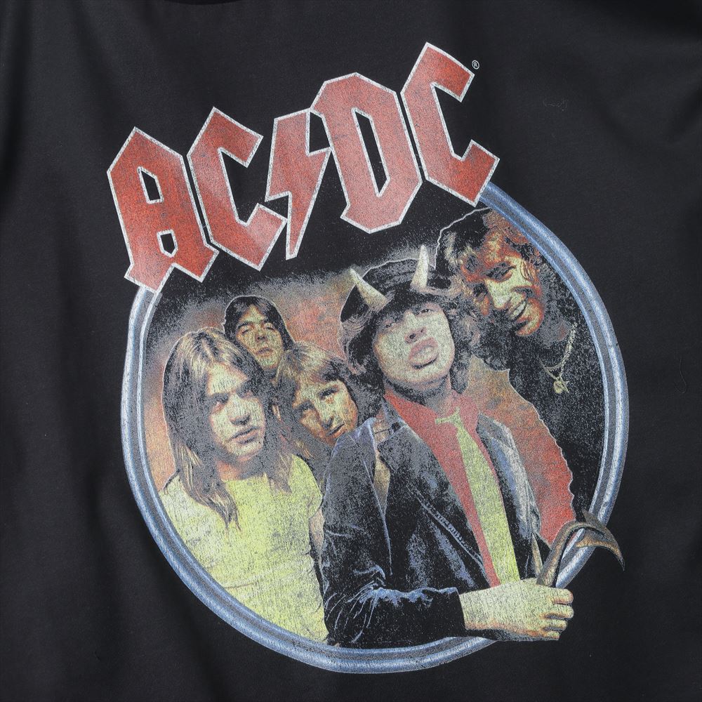 Cotton-filled jersey print AC/DC x silk scarf T001