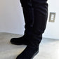 Suede Leather Back Zip Boots