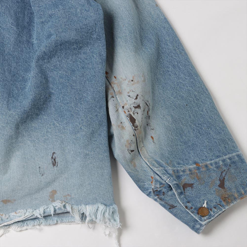 CUT OFF DENIM COVERALL