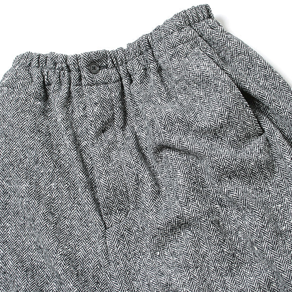 BALLON PANTS CROPPED HERRINGBONE TWEED
