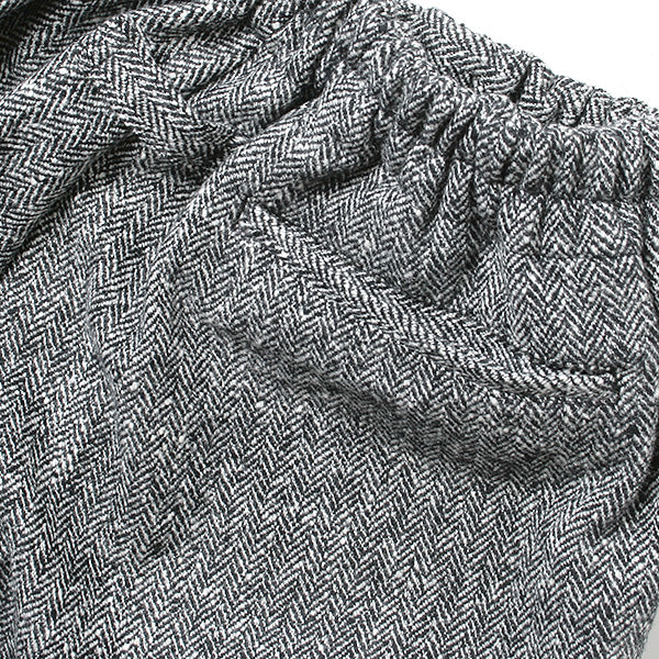 BALLON PANTS CROPPED HERRINGBONE TWEED
