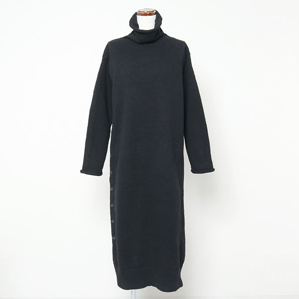 cotton high neck knitting dress