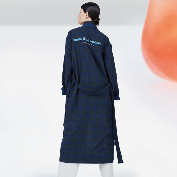 lightflannel check shirt gown