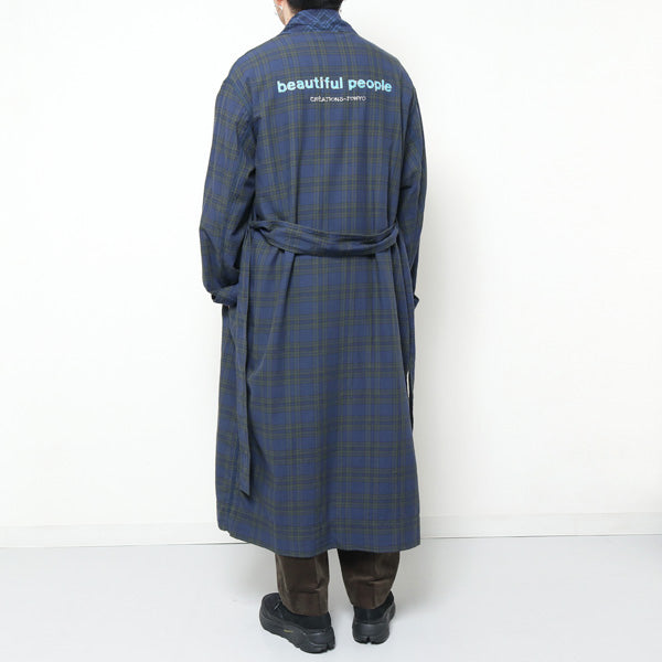 lightflannel check shirt gown