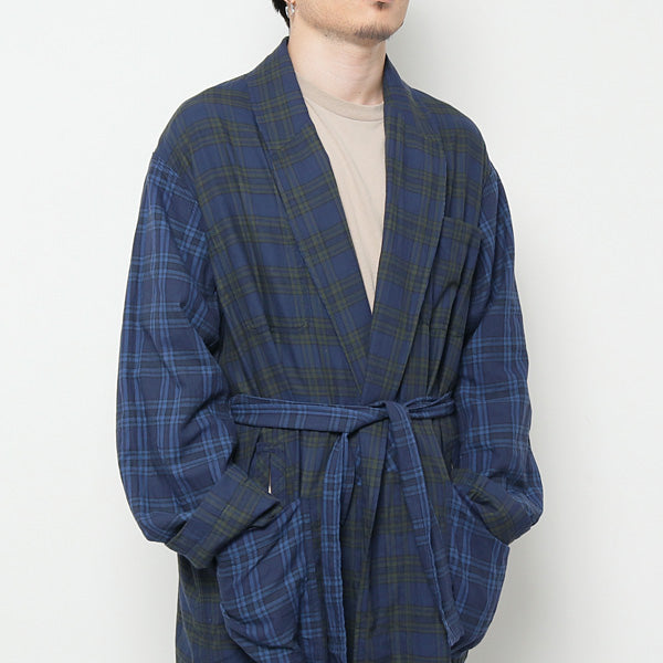 lightflannel check shirt gown
