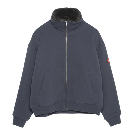 FURRY LINING ZIP SWEAT