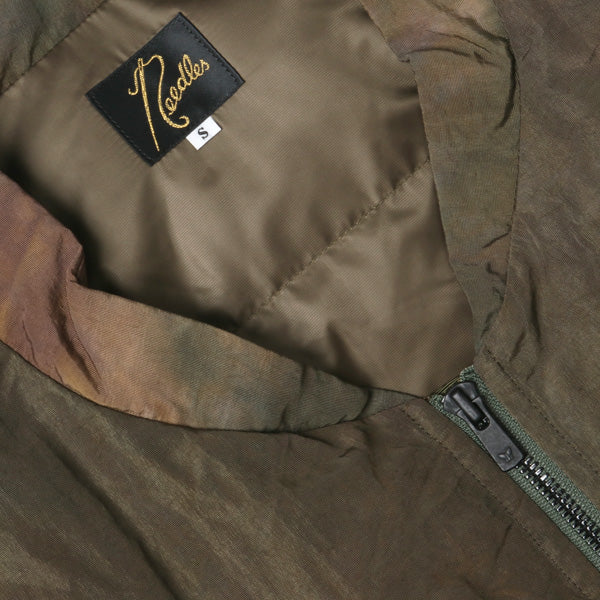 Stand Collar Down Sur Coat-Nylon Tussore/UnevenDye