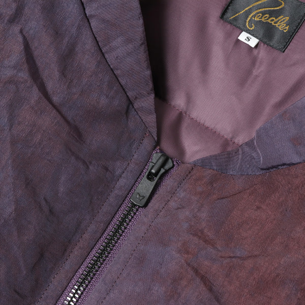 Stand Collar Down Sur Coat-Nylon Tussore/UnevenDye