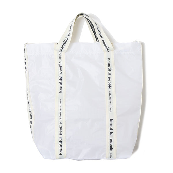 sail cloth logo tape shoulder bag