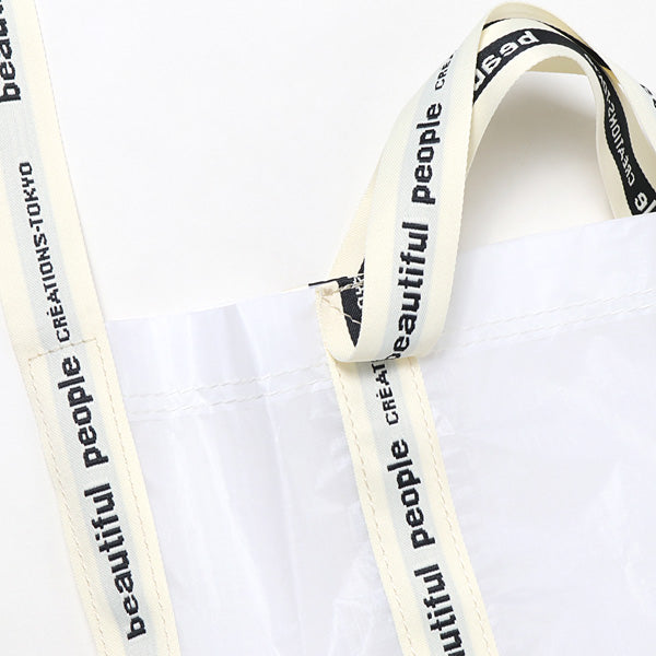 sail cloth logo tape shoulder bag