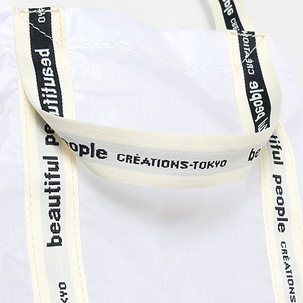 sail cloth logo tape shoulder bag