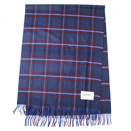 johnstons×bp cashmere stole(BLUE)