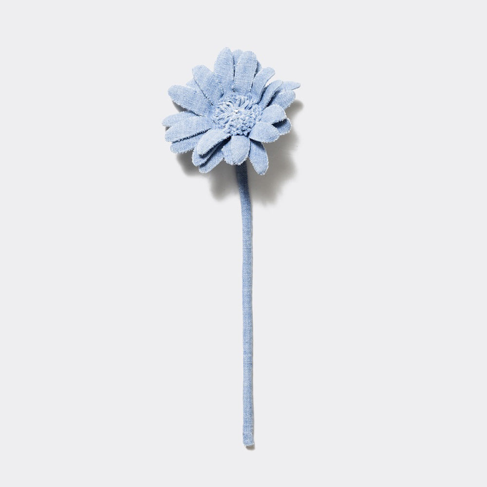 Unlikely Open Collar Work Chambray with Flower