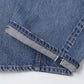 インディゴ スビンコットン 13.5oz バギーデニム(Medium Dark Blue Damage)