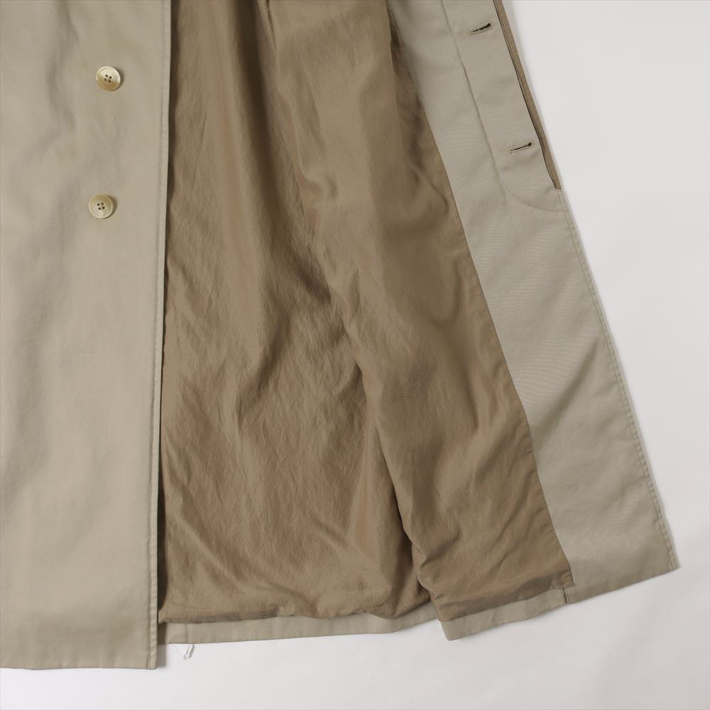 Cotton gabardine bal collar coat