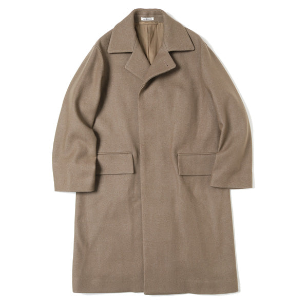 WOOL SILK MELTON SOUTIEN COLLAR COAT