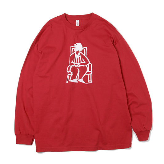 L/S Tee BASQUIAT(CREW NECK RED)