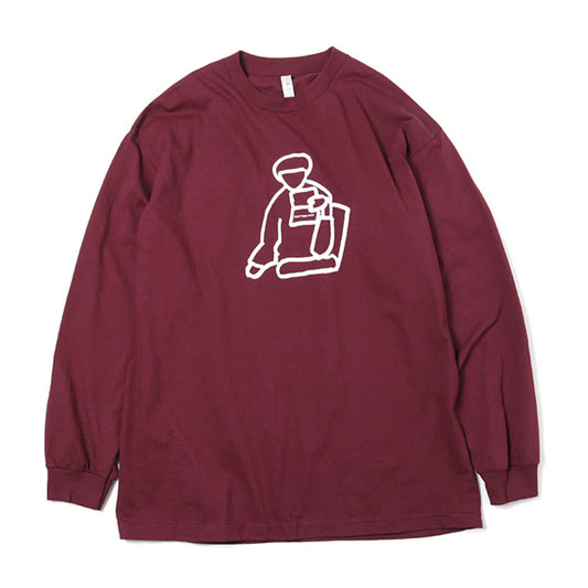 L/S Tee CHLOE(CREW NECK MAROON)