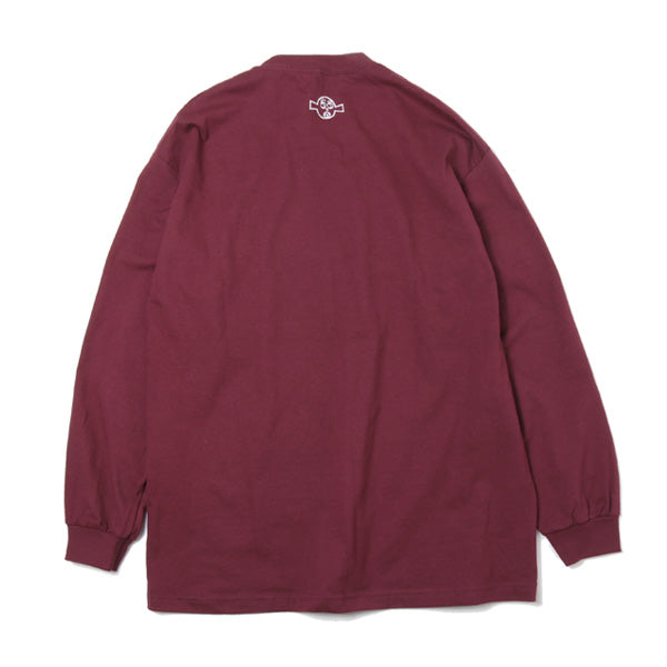 L/S Tee CHLOE(CREW NECK MAROON)