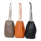 Shrink Leather Drawstring Bag