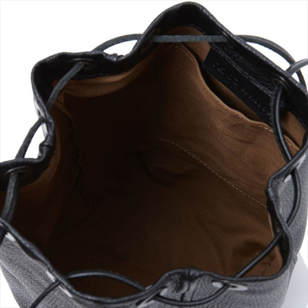 Shrink Leather Drawstring Bag