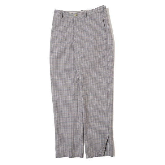 HARD TWIST WOOL DOUBLE FACE CHECK SLACKS