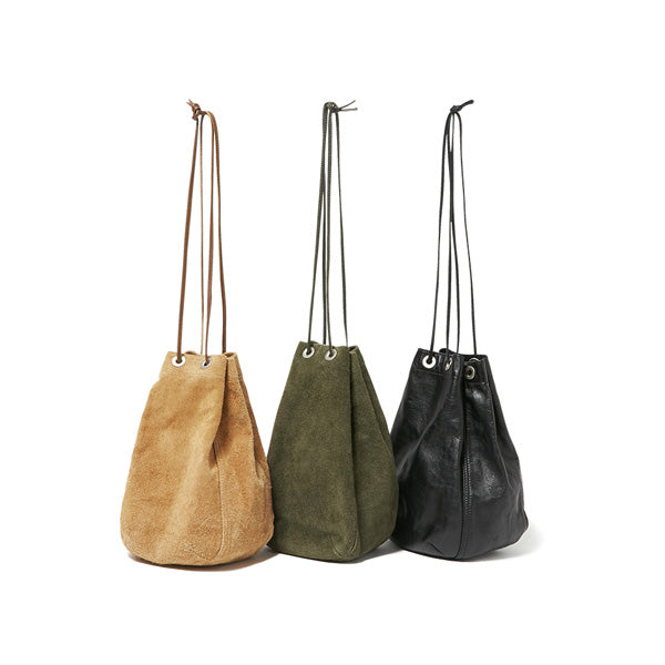 Cow Leather Drawstring Bag