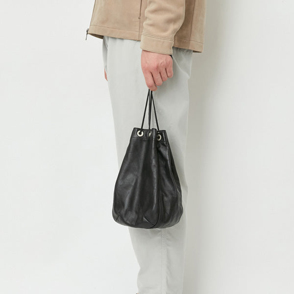 Cow Leather Drawstring Bag