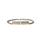 925 Silver Plate Chain Bracelet with H Brass Plate