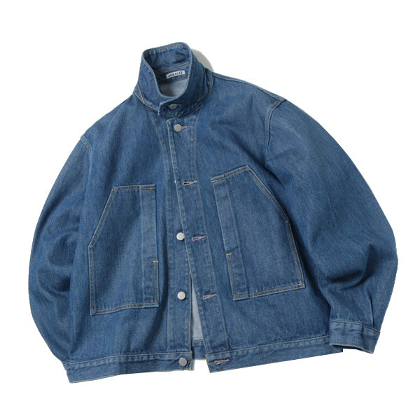 WASHED HARD TWIST DENIM BLOUSON