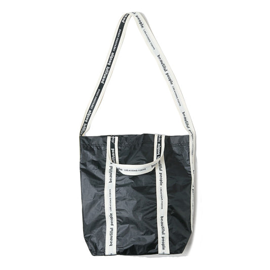 sail cloth logo tape shoulder bag