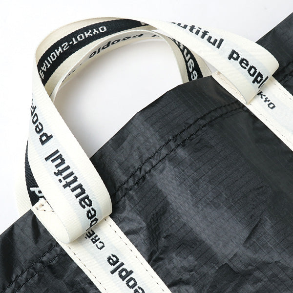 sail cloth logo tape shoulder bag