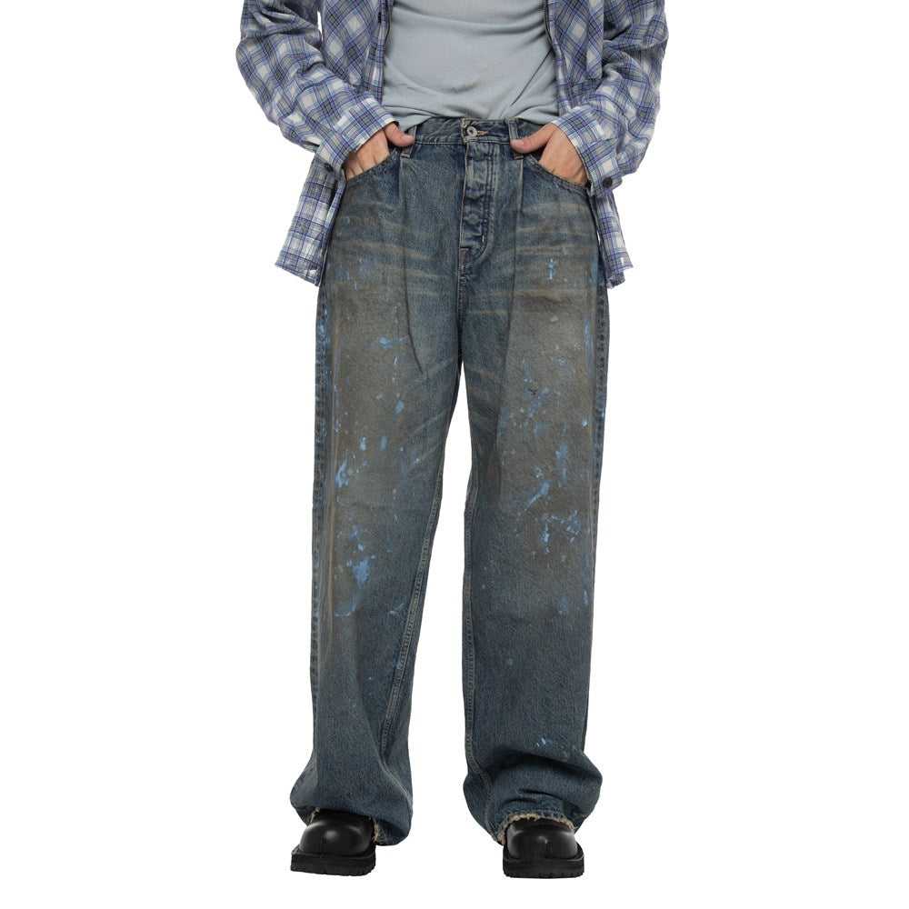 Paint Denim Wide Pants