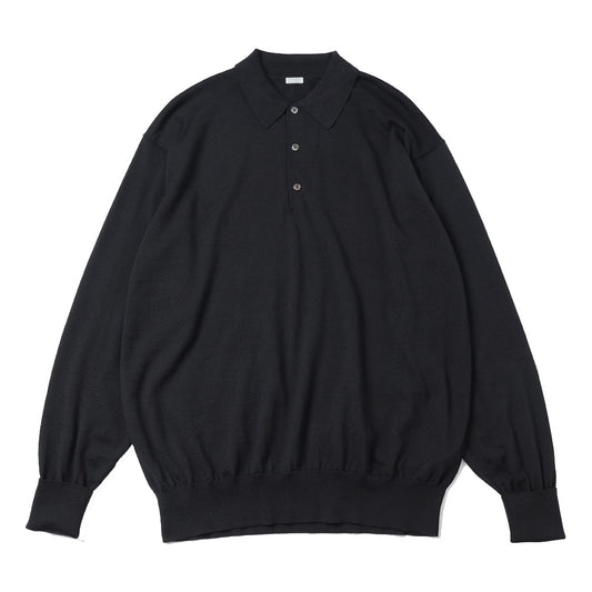 Wool Knit L/S Polo Shirts