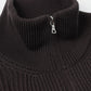 Stand Collared Double Rib Knit