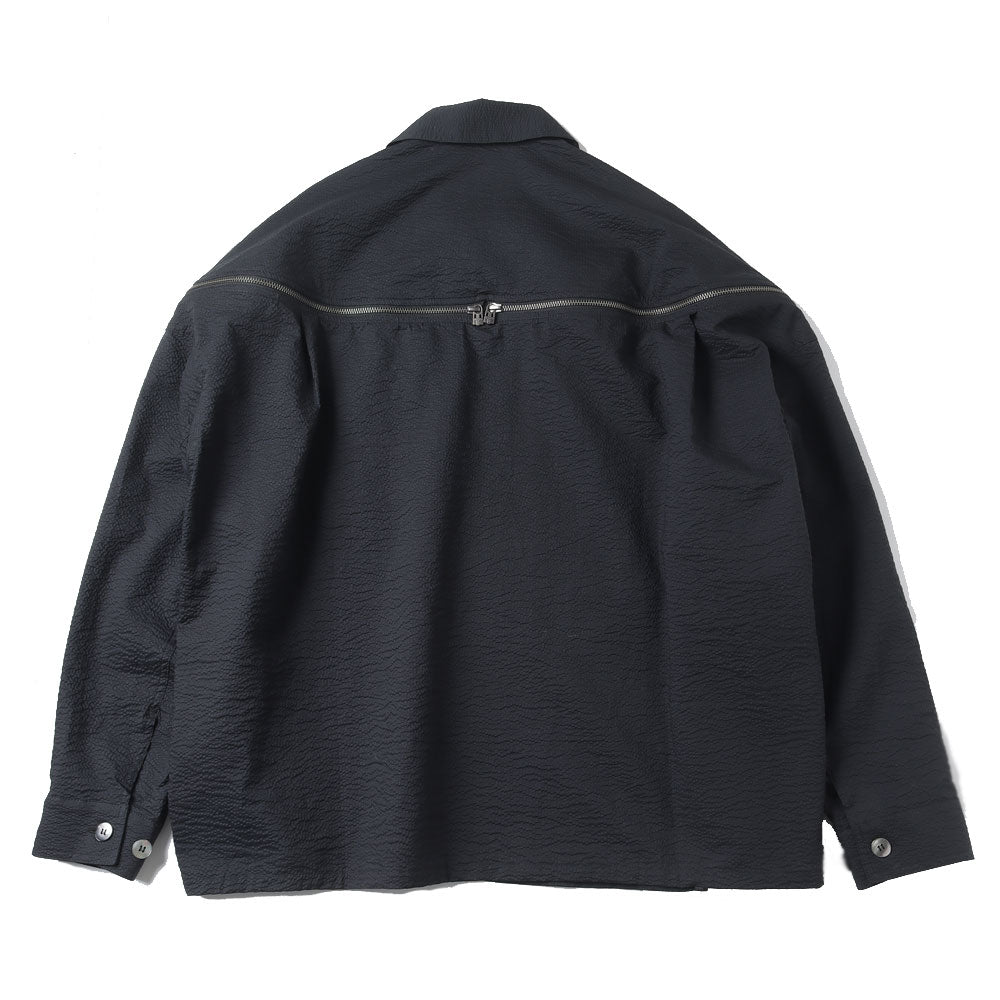 WRINKLE CRUSHED ZIP SHIRT