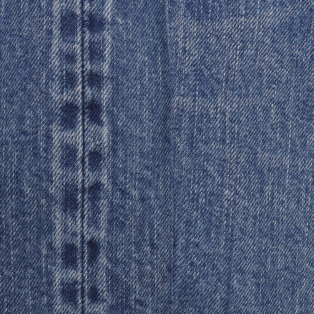 インディゴ スビンコットン 13.5oz バギーデニム(Medium Dark Blue Damage)