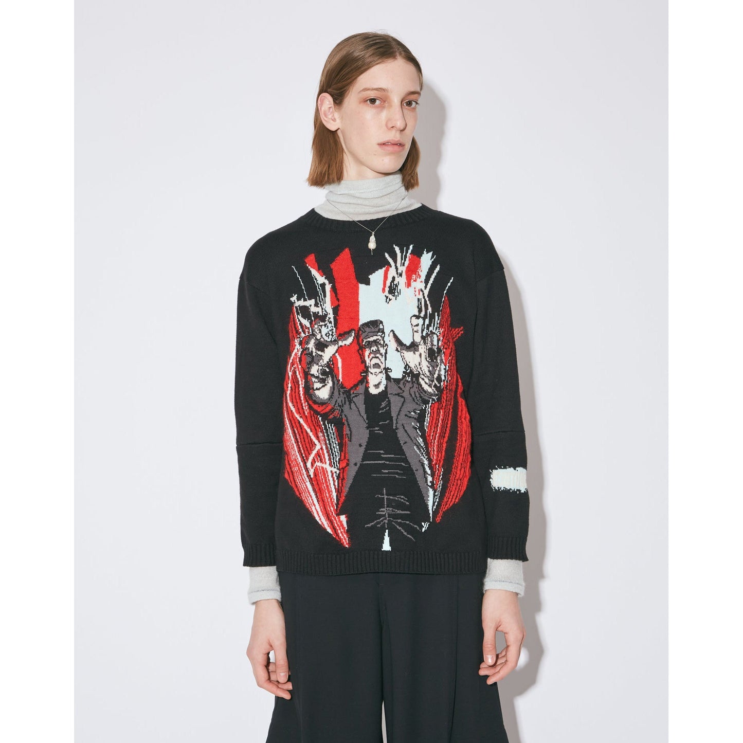 Frankenstein knitted pullover