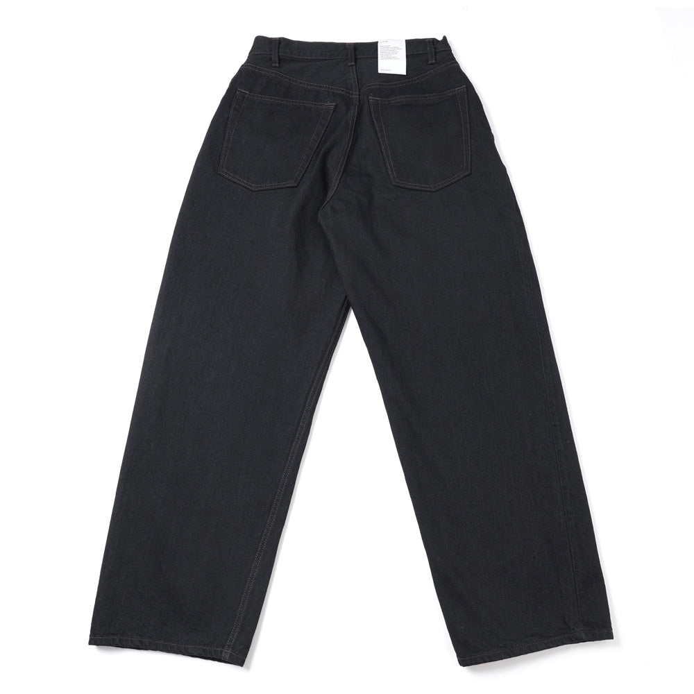 ブラック スビンコットン 13.5oz バギーデニム(BLACK)