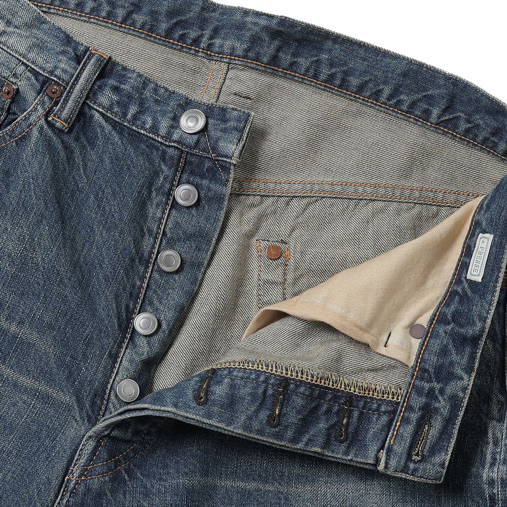 Washed Denim Wide Pants