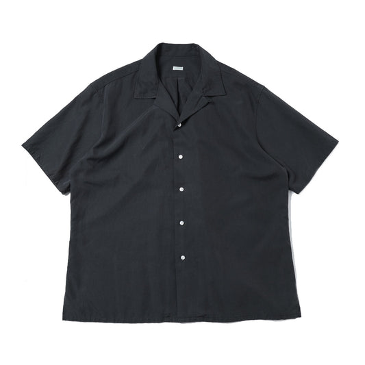 Silk Cotton Open Collar S/S Shirt
