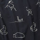ORIGINAL PRINTED OPEN COLLAR SHIRTS (Animal Drawing) Long-sleeve