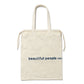 brushed logo gathering bag