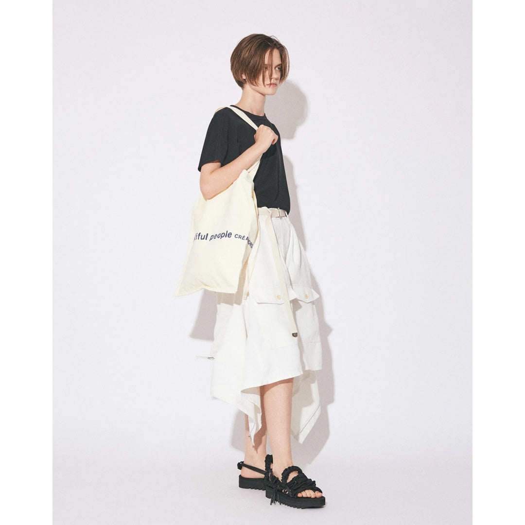 brushed logo gathering bag