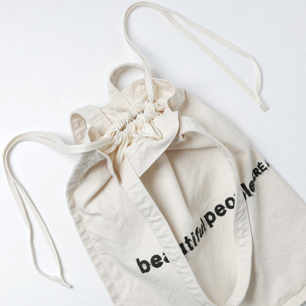 brushed logo gathering bag