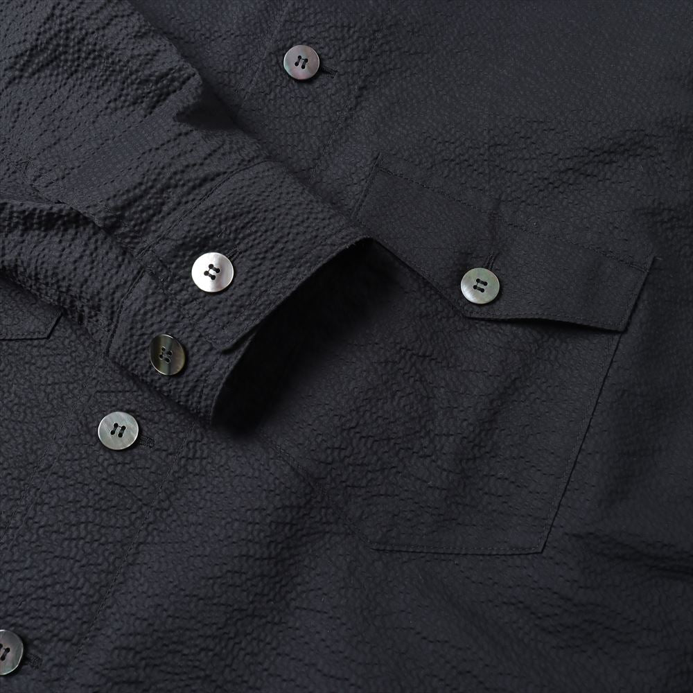 WRINKLE CRUSHED ZIP SHIRT